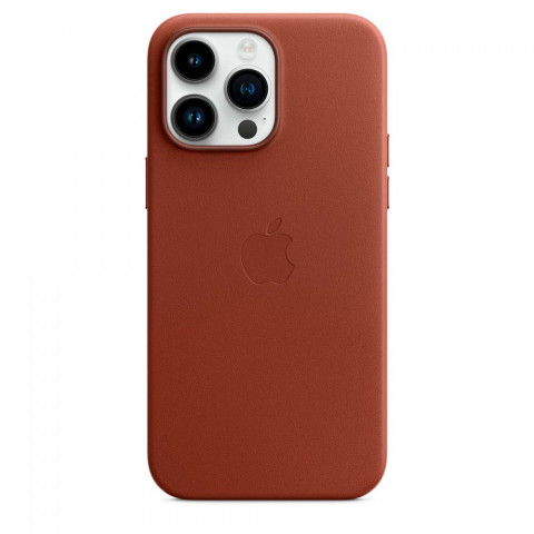 Шкіряний чохол Leather Case with MagSafe для iPhone 14 Pro Max Umber